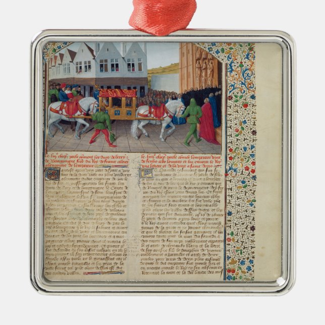 Ankunft des Kaisers Charles IV Silbernes Ornament (Vorne)