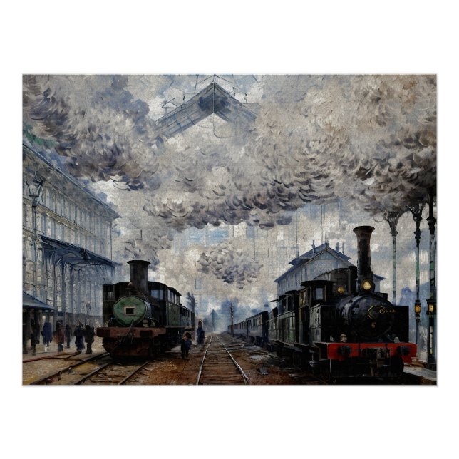 Ankunft des Zuges in der Normandie Poster (Vorderseite)