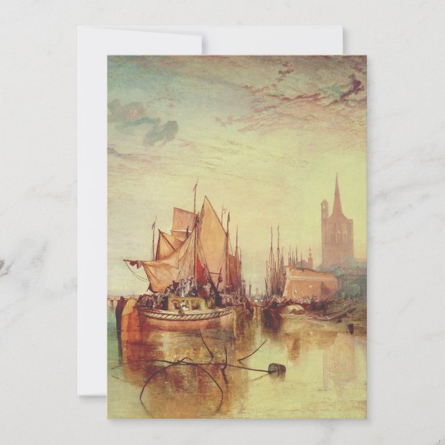 Ankunft eines Packet Boats durch Joseph Turner Einladung (Vorderseite)