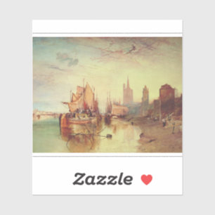 Ankunft eines Paketbootes von Joseph Turner Aufkleber