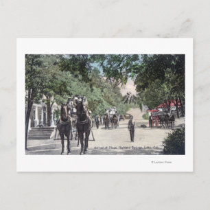 Ankunft eines StagecoachHighland Springs, CA Postkarte