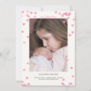 Ankunft in unserem liebevoll bewaffneten Foto Gebu Ankündigung