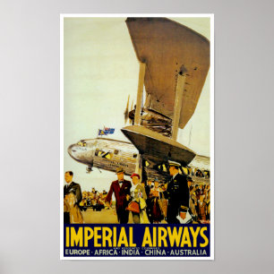 Ankunft mit Imperial Airways Poster