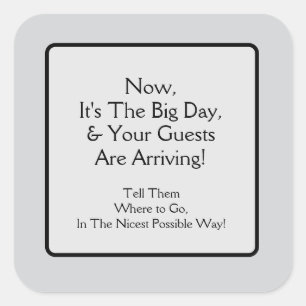 Ankunft Quadratischer Aufkleber