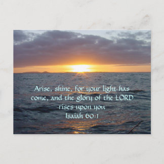 Ankunft Shine - Isaiah 60:1 Postkarte