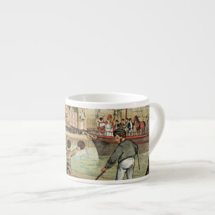 Ankunft von Sinterklaas niederländischer St. Nick  Espressotasse