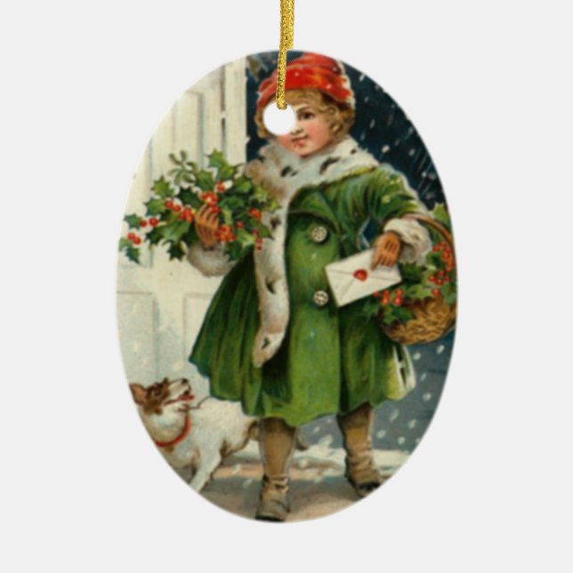 Ankunft von Weihnachten Keramik Ornament (Vorne)