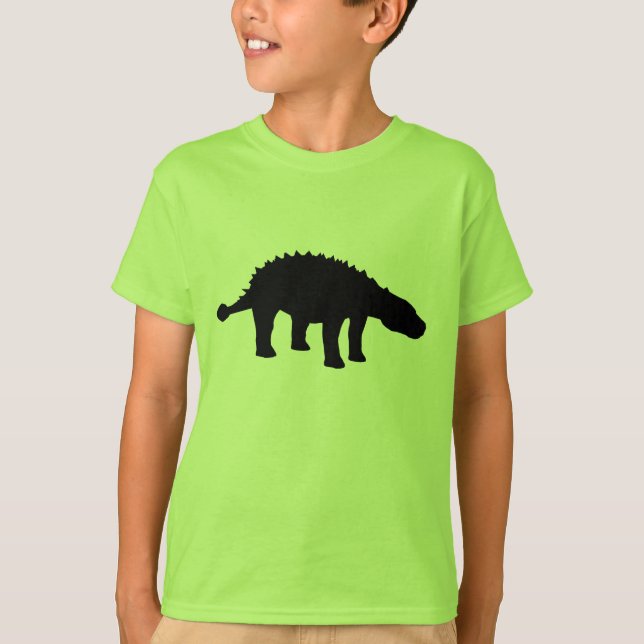 Ankylosaurus Dino Dinosaur Silhouette T-Shirt (Vorderseite)