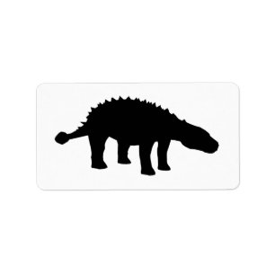 Ankylosaurus-Dino-Dinosaurier-Silhouette Adressaufkleber