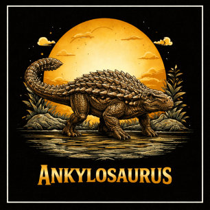 Ankylosaurus Dinosaur prähistorischer Mond T-Shirt
