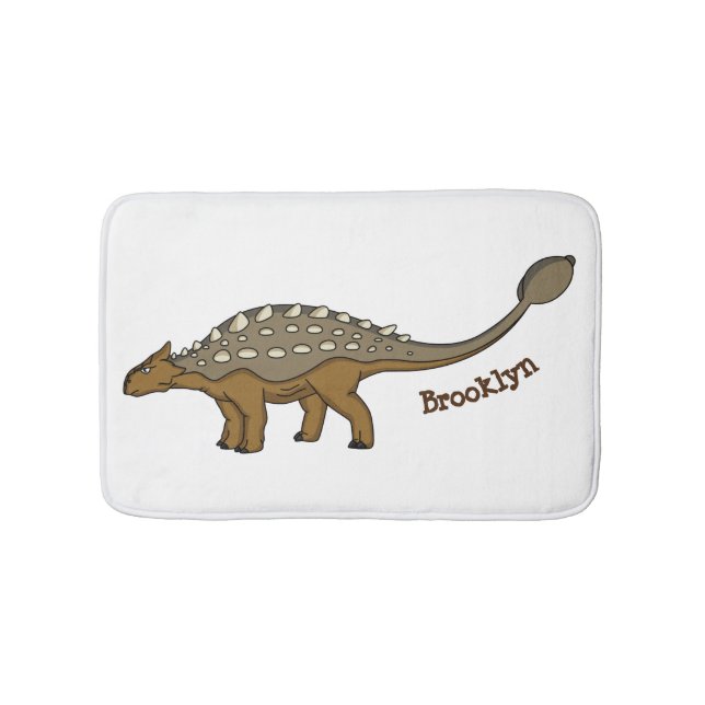Ankylosaurus gepanzerte Dinosaurier-Abbildung Badematte (Vorderseite)