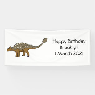Ankylosaurus gepanzerte Dinosaurier-Abbildung Banner