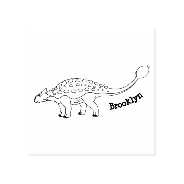 Ankylosaurus gepanzerte Dinosaurier-Abbildung Gummistempel (Prägung)