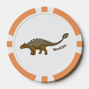 Ankylosaurus gepanzerte Dinosaurier-Abbildung Pokerchips