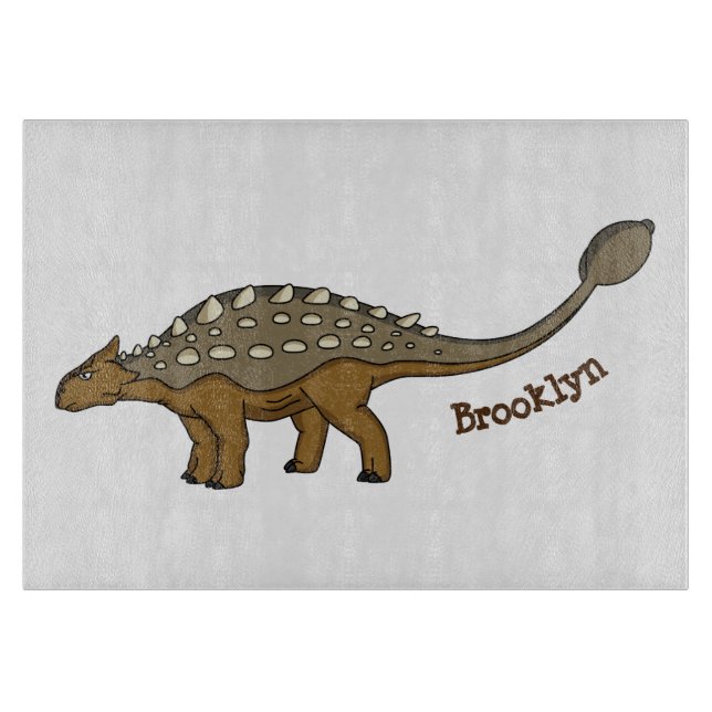 Ankylosaurus gepanzerte Dinosaurier-Abbildung Schneidebrett (Vorderseite)