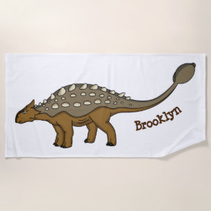 Ankylosaurus gepanzerte Dinosaurier-Abbildung Strandtuch