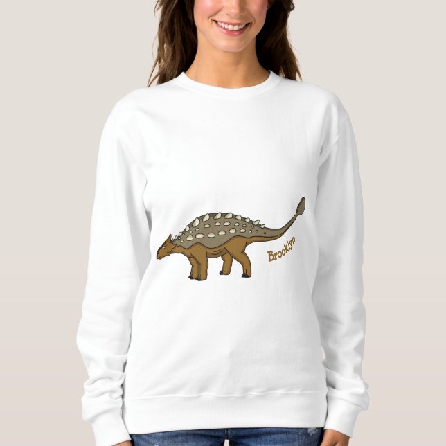 Ankylosaurus gepanzerte Dinosaurier-Abbildung Sweatshirt (Vorderseite)