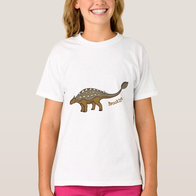 Ankylosaurus gepanzerte Dinosaurier-Abbildung T-Shirt (Vorderseite)