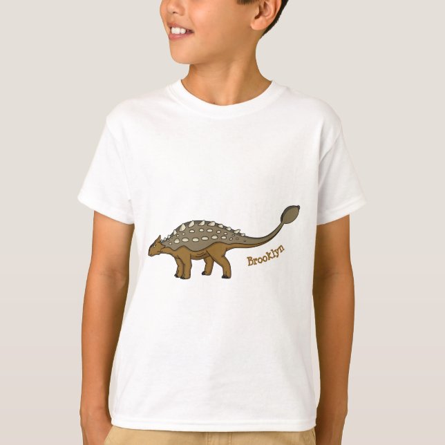 Ankylosaurus gepanzerte Dinosaurier-Abbildung T-Shirt (Vorderseite)