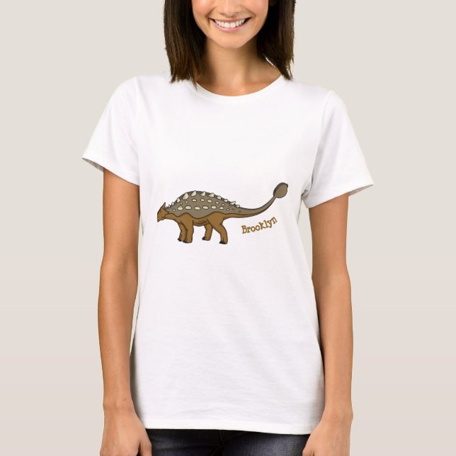 Ankylosaurus gepanzerte Dinosaurier-Abbildung T-Shirt (Vorderseite)
