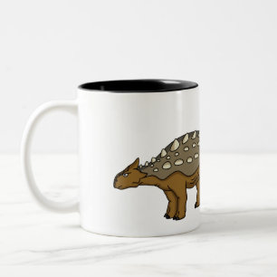 Ankylosaurus gepanzerte Dinosaurier-Abbildung Zweifarbige Tasse