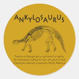 Ankylosaurus-Sticker Runder Aufkleber