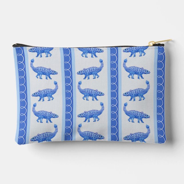 Ankylosaurus Stripe Zipper Pouch Zubehörtasche (Rückseite)