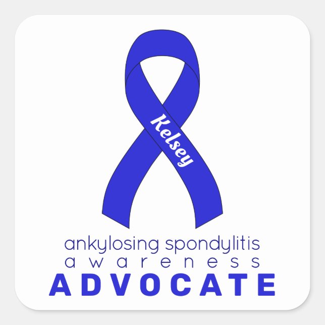 Ankylosierende Spondylitis Advocate weiß Quadratischer Aufkleber (Vorderseite)