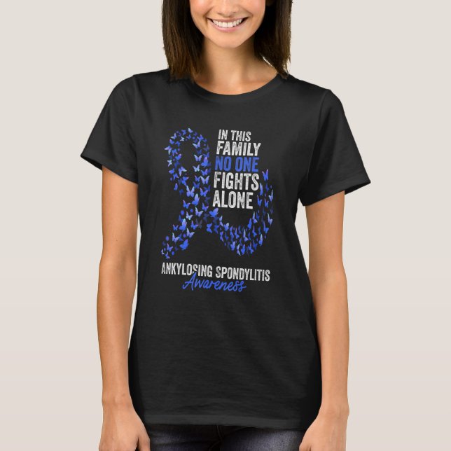 Ankylosing Spondylitis Awareness Montag Butterfly  T-Shirt (Vorderseite)