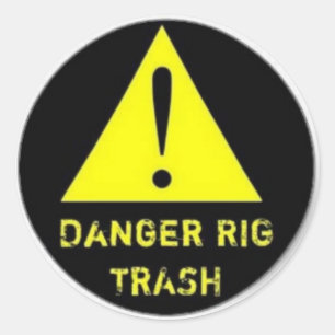 Anlage-Abfallaufkleber Runder Aufkleber