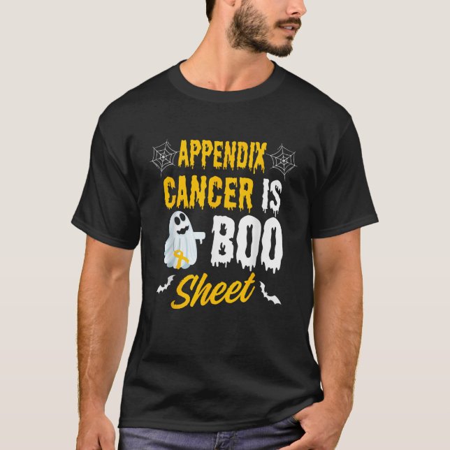 Anlage Cancer ist boo Sheet Ghost Halloween Apple T-Shirt (Vorderseite)