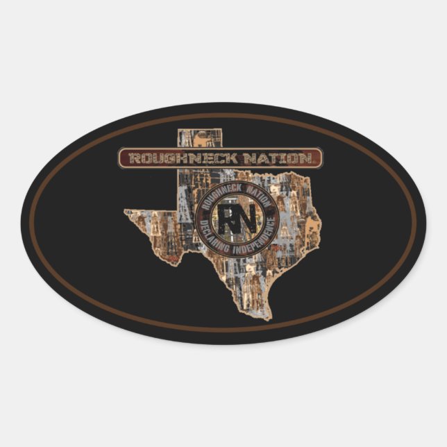 ANLAGE HERAUF CAMOUFLAGE Ölfeld Ovaler Aufkleber (Vorderseite)