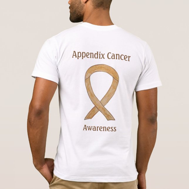 Anlage Krebsbewusstsein Amber Ribbon T - Shirt (Rückseite)