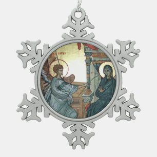 Anlage Schneeflocken Zinn-Ornament