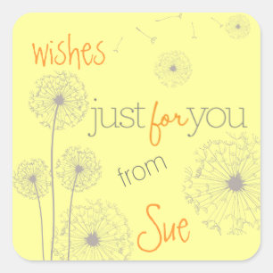 Anlass-glückliche Wunsch-Aufkleber Quadratischer Aufkleber