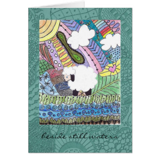 Anlass-Karte mit Schafen