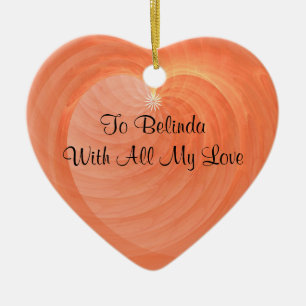 Anlass-romantisches gewelltes Herz-Andenken Keramikornament