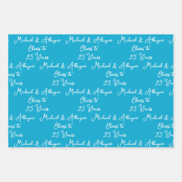 Anlässlich des 25-jährigen Jubiläums von Marine Bl Geschenkpapier Set