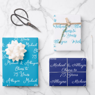 Anlässlich des 75-jährigen Jubiläums von Marine Bl Geschenkpapier Set