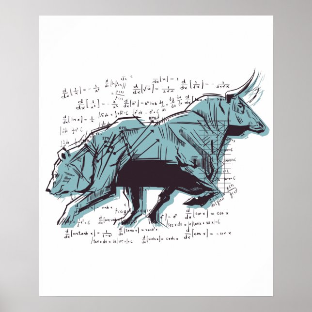 Anleger-Bears- und Bullenmarkt Poster (Vorne)