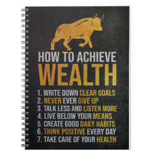 Anleger: Wie man Wohlstand erreicht Notizblock