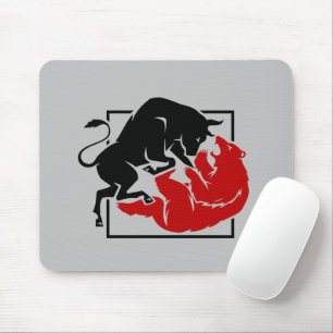 Anlegermarkt für Bull- und Bärenmarkt Mousepad