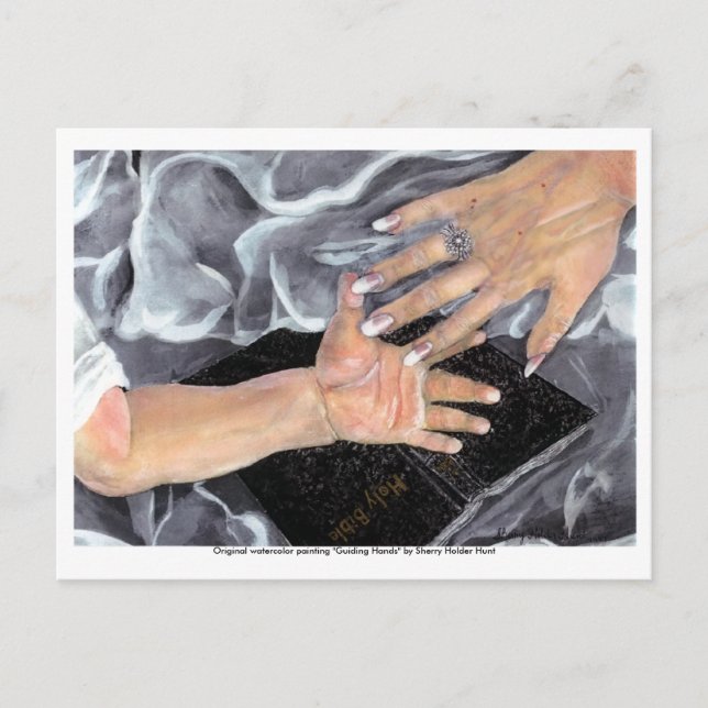 Anleitung der Hände Postkarte (Vorderseite)