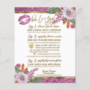 Anleitung für den Glitzer Floral Pink 2 Flyer