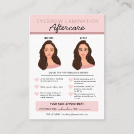 Anleitung für die Augenbrauenlamination Visitenkarte