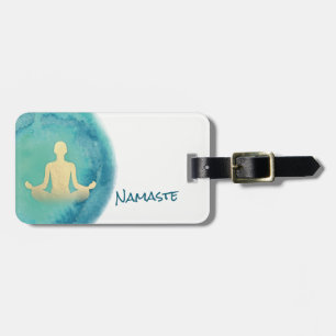 Anleitung für die Meditation mit aquamarinem Gold Gepäckanhänger