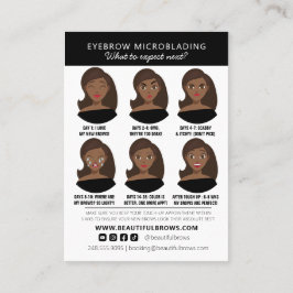 Anleitung für die Mikroblading-Aftercare und Anste Visitenkarte
