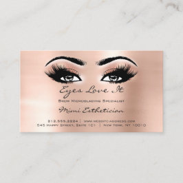 Anleitung für die Nachsorge Rose der Lashes Visitenkarte