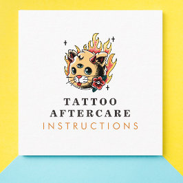 Anleitung für Tattoo Aftercare Creative Künstleris Quadratische Visitenkarte