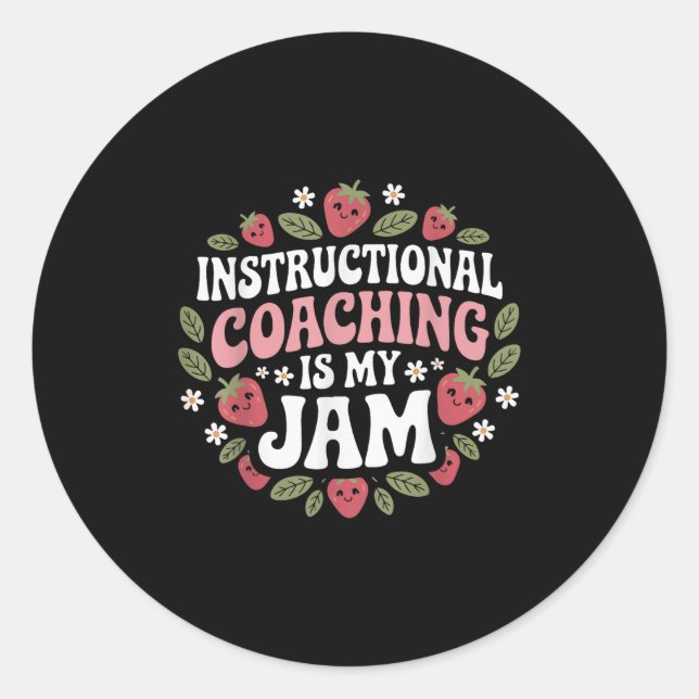 Anleitung Gecoacht ist mein Jam Teacher Coach Str. Runder Aufkleber (Vorderseite)